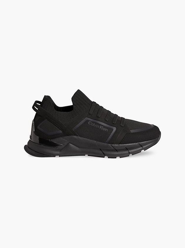 Calvin Klein USA Recycled Knit Mens Sneakers Black 3260478-IL